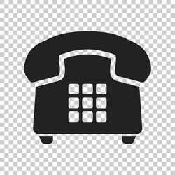 Phone icon old vintage telephone symbol vector