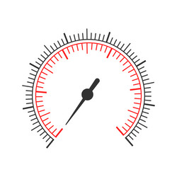 round measuring scale with two charts and arrow vector image