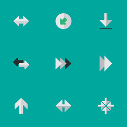 set of simple pointer icons vector image