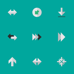 set of simple pointer icons vector