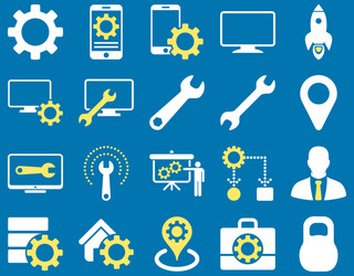 Settings and tools icons vector