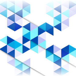 abstract geometric background of blue triangles vector image