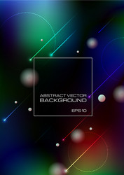 abstract lines and circles on blurred colors vector image