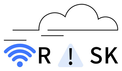 cloud computing instability represented vector image