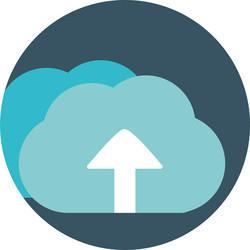 digital marketing cloud computing upload data vector image