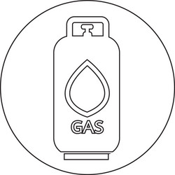 Liquid propane gas icon vector