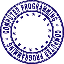 scratched textured computer programming round vector image