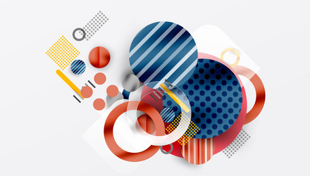 abstract circle design with overlapping vector image