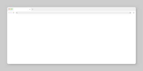 blank web browser window with tab toolbar vector image