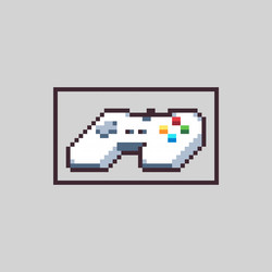 Game controller pixel art Royalty Free Vector Image