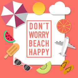 summer mood style advertisement with many objects vector image