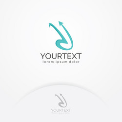 Abstract curve arrow logo Royalty Free Vector Image