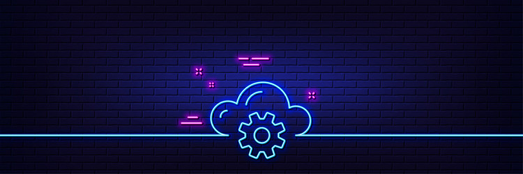 cloud computing process line icon internet data vector image