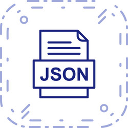 json file document icon vector image