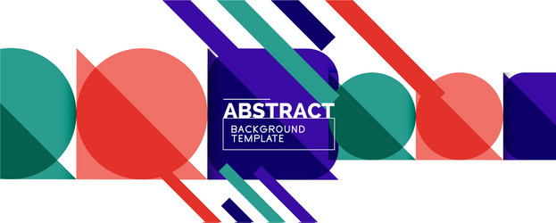 simple circles and triangles abstract background vector image
