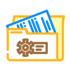 system documentation analyst color icon vector image
