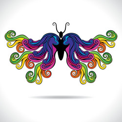 Abstract colorful butterfly vector