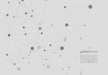 Abstract polygonal connecting connection science vector