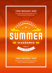 Summer sale banner online shopping on beach vector