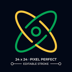 atom model dark color line ui icon vector image
