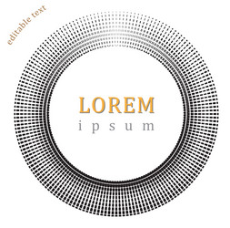 circular frame for title label initials etc vector image