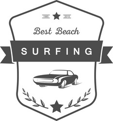 surfing logotype Vector Image
