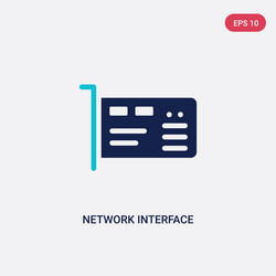 two color network interface card icon from vector image