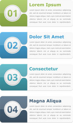 Infographic elements with numbers and text vector