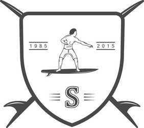 surfing logotype Vector Image