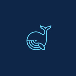Minimalist ocean logo simple whale tail logo Vector Image