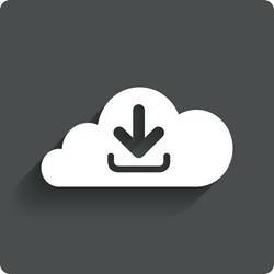 download from cloud icon upload button vector