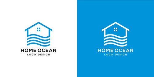 home ocean logo design Vector Image