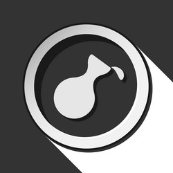 icon - flask with a drop and shadow vector image