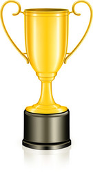 Gold shiny trophy Royalty Free Vector Image - VectorStock