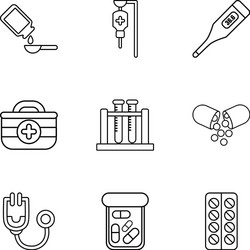 Intoxication Icon Set - Substance Abuse Vector Image