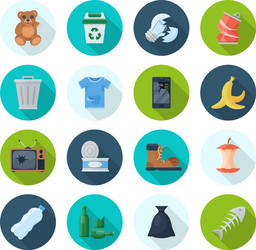 Trash can icon set Royalty Free Vector Image - VectorStock