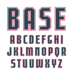 Bold Sans Serif Font with Sharp Outline vector image