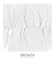 generative branch growth pattern square vector image