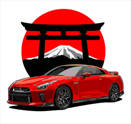 Jdm car template for design needs Royalty Free Vector Image