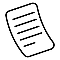paper data file document icon in thin line style vector image