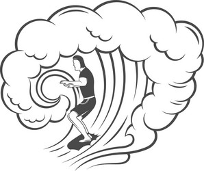 surfing logotype Vector Image