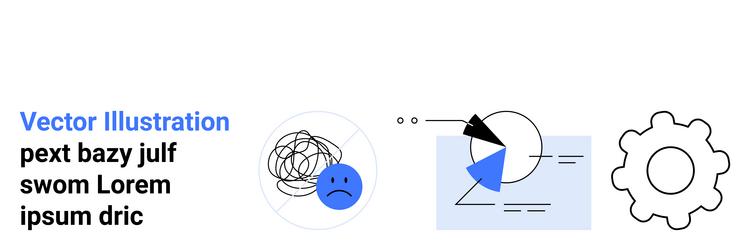 abstract visualization of problem-solving process vector image