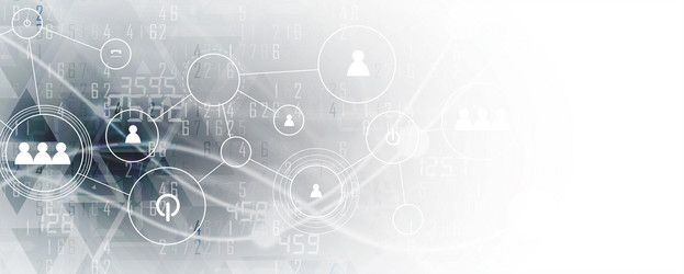 artificial intelligence technology web background vector image