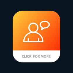 basic chatting user mobile app button android vector image