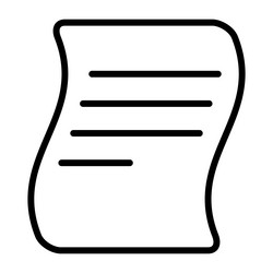 paper data file document icon in thin line style vector image