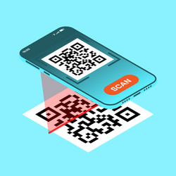 an application for scanning a qr code vector image