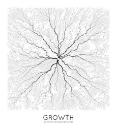 generative branch growth pattern square vector image