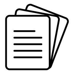 paper data file document icon in thin line style vector image