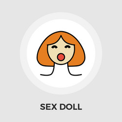 sex doll flat icon vector