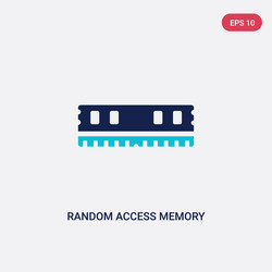 two color random access memory icon from hardware vector image